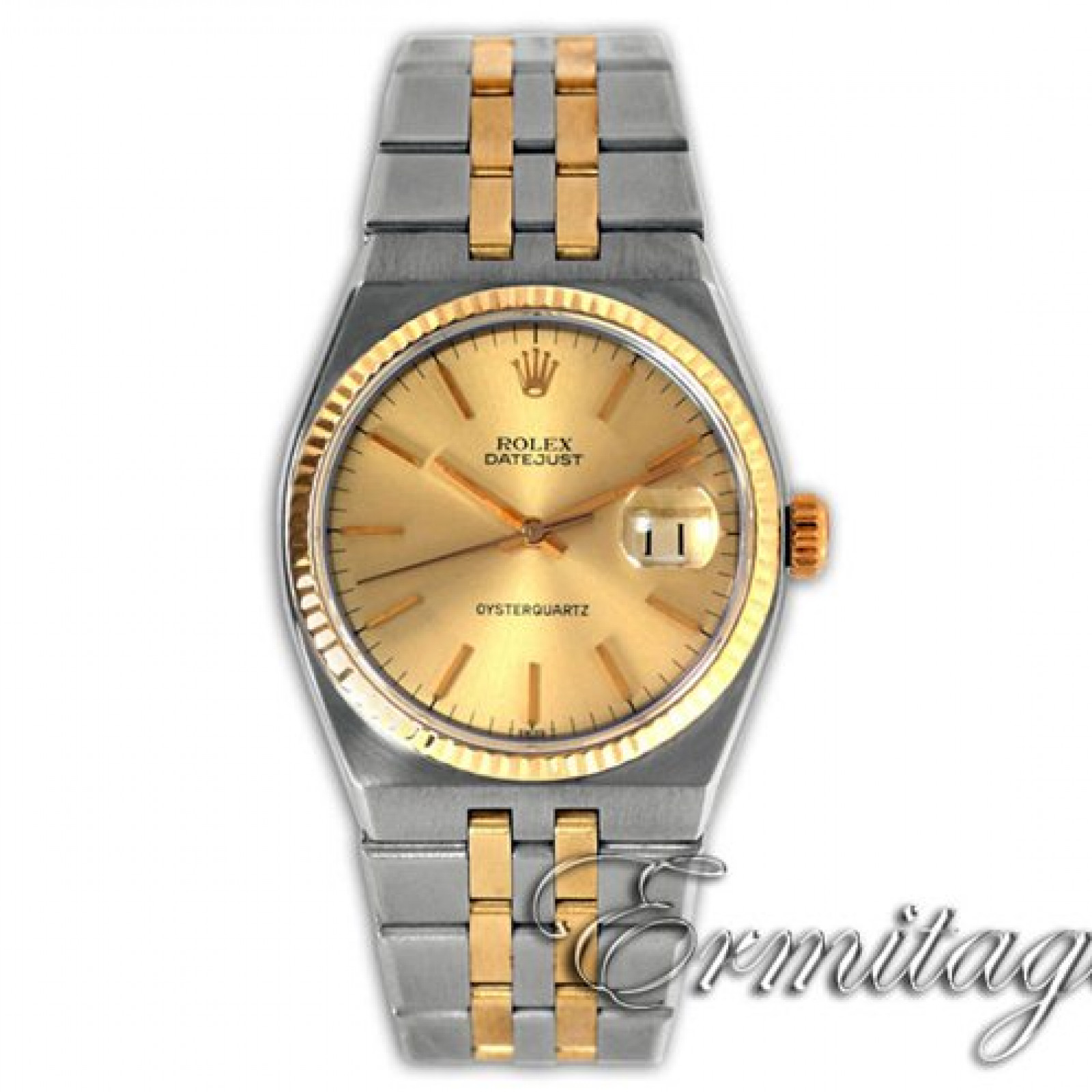 Pre-Owned Rolex Datejust Oysterquartz 17013 Gold & Steel
